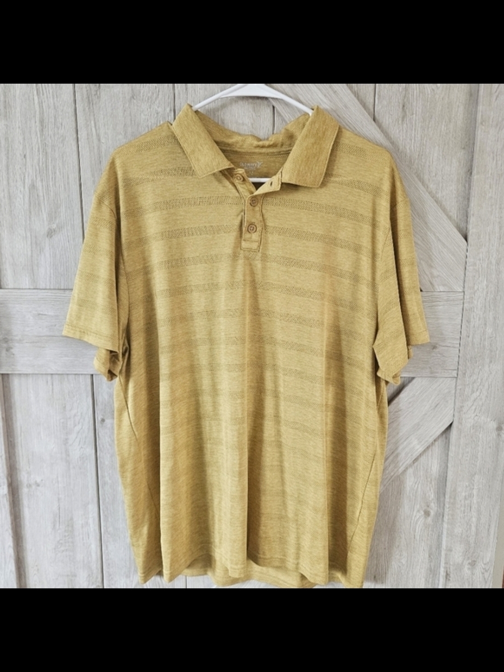Old Navy Men's Yellow Striped Polo